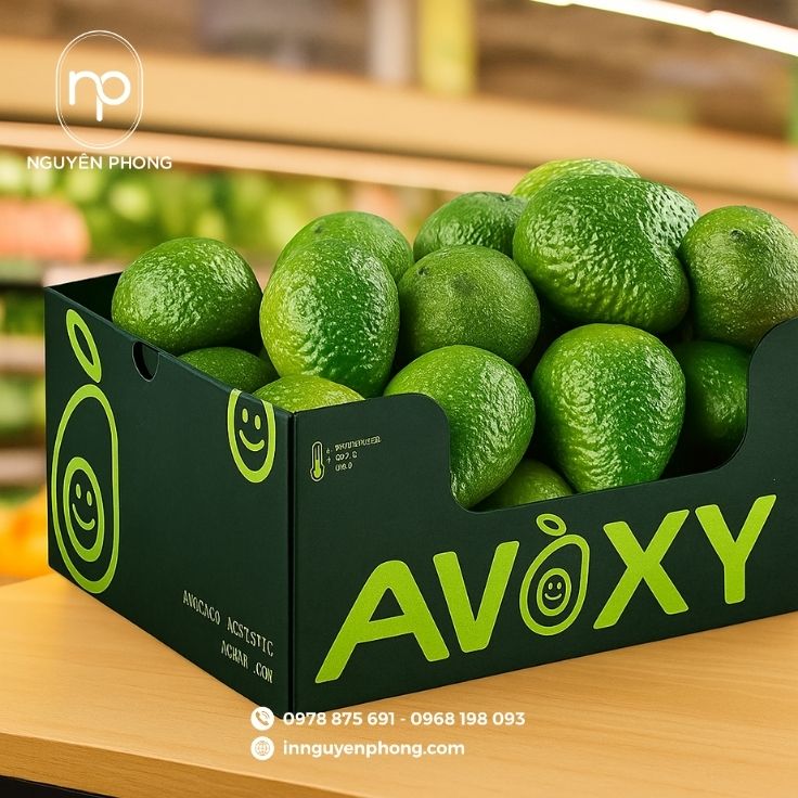 Mẫu thùng carton đựng bơ thiết kết hở